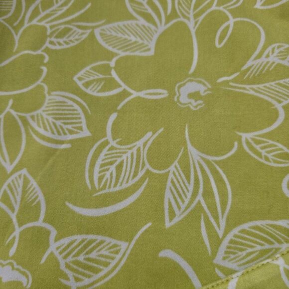 Rafael Cropped Pants Womens Size 6 Light Green Floral White Flat Front - Picture 10 of 11